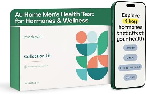 Everlywell At-Home Men's Health Test Collection Kit, Measures 4 Key Hormones in Men for Accurate Results from a CLIA-Certified Lab Within Days