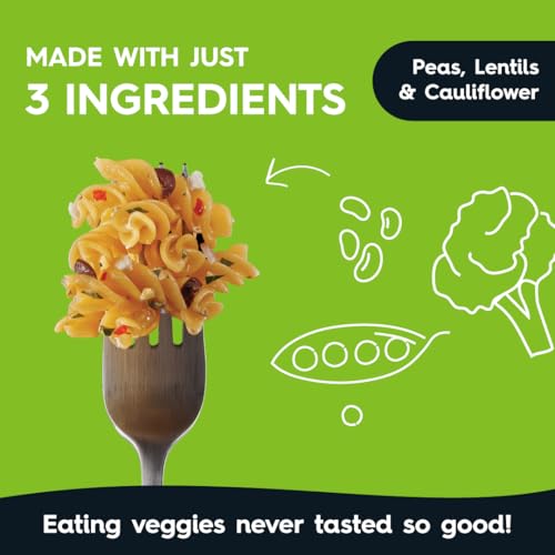 Veggiecraft Farms Rotini Pasta - High Protein, Vegan, Gluten Free Noodles, Made with Lentil Peas & Cauliflower, Plant Based, Low Carb, Healthy Pasta