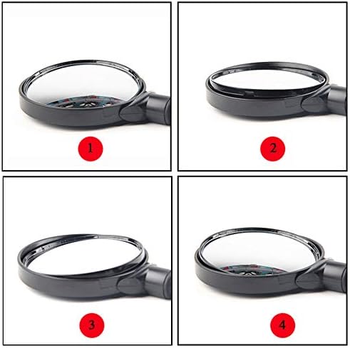 Bike Mirror Rotatable And Adjustable Wide Angle Rear View Shockproof Convex Mirror Universal For Bike Bicycle