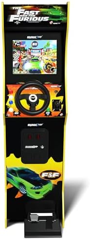 Arcade1Up The Fast and the Furious Deluxe Arcade Machine, Steering Wheel | Gaming Cabinet with 4-Position Gear Shift and Wi-Fi Leaderboards