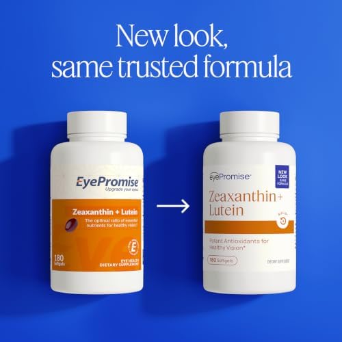 EyePromise Zeaxanthin + Lutein Eye Health Supplements, 60 Softgels | Lutein and Zeaxanthin Supplements to Enhance and Support Healthy Vision, 30-Day Supply (Packaging May Vary)