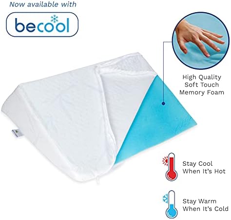 The Angle Wedge Pillow – Leg & Knee Pillow Wedge for Sciatica Pain Relief, Body Pain, Lumbar Decompression – Triangle Foam Cushion Bed Bolster for Lower Back Support, Small | Leg and Knee Pillow Wedge, Body Pain, Lumbar Decompression, Triangle Foam Cushi…