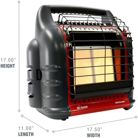 Mr. Heater 18,000 BTU Big Buddy Heater NF | 4,000, Heats up to 450 square feet of enclosed space, Automatic low oxygen shut-off system (ODS)