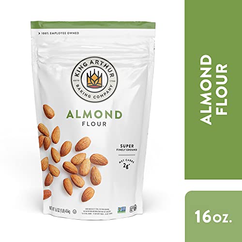 King Arthur, Almond Flour, Certified Gluten-Free, Non-GMO Project Verified, Certified Kosher, Finely Ground, 16 Ounces, 4 Count