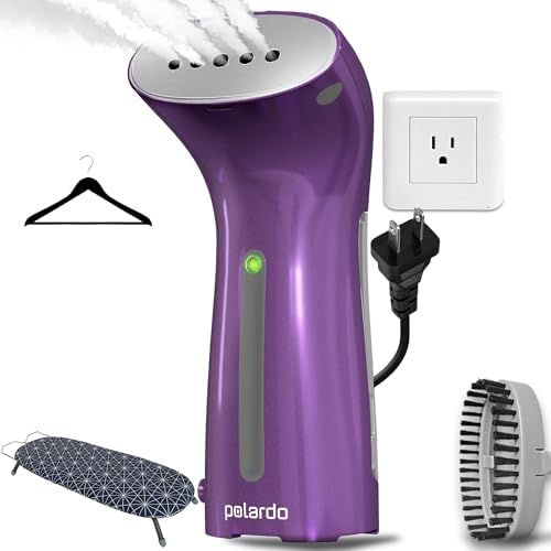 Polardo Travel Garment Steamer - Compact Portable Handheld Clothes Steamer with 360° Anti-Spill Technology