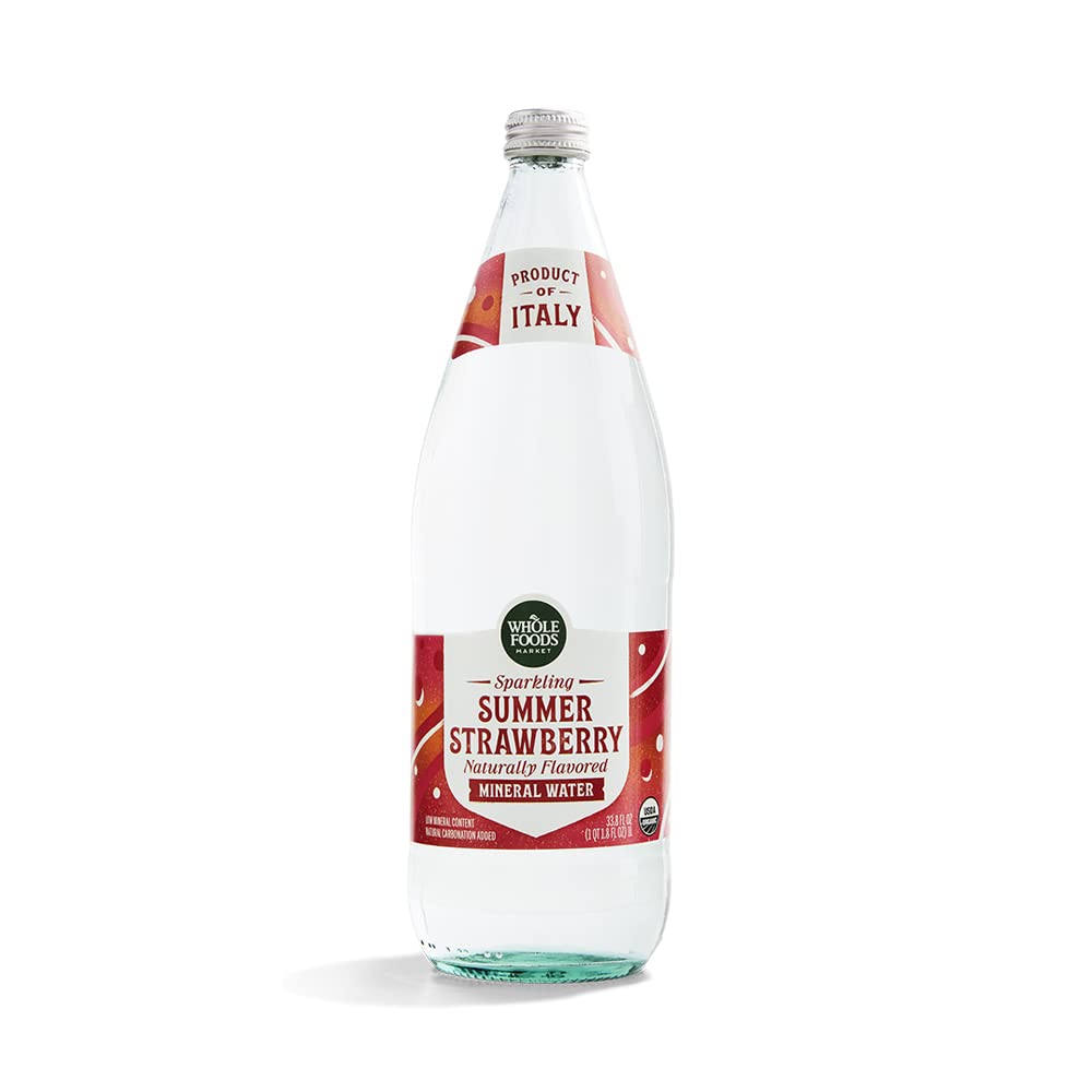 Whole Foods Market, Lemon Sparkling Mineral Water, 16.9 Fl Oz, 6 Count