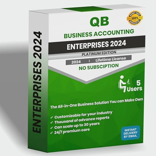 QB - Enterprise Solutions 2024 Platinum | 5 Users | Lifetime Version | No Subscription | Only for PC not for Mac | Instant Message Delivery (12 hrs)