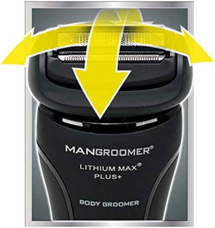 MANGROOMER Lithium Max Plus Body Groomer, Ball Groomer, Body Trimmer, Electric Groin Hair Trimmer with Free Bonus Foil Included