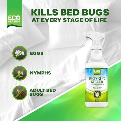 Bed Bug Killer - Bed Bug Spray & Dust Mite Spray - Natural Treatment - 16 Oz