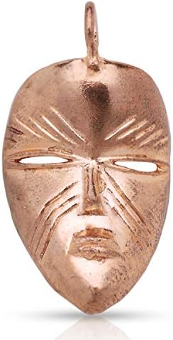 Better Jewelry, Real Pure Copper African Tribal Mask Pendant, Charm