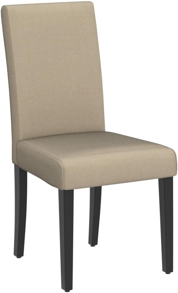 Yaheetech Dining Chairs Set of 4 Upholstered Kitchen Chairs Black