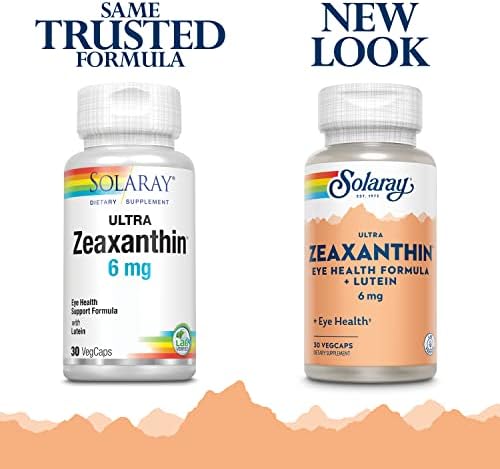 SOLARAY Ultra Zeaxanthin 6 mg, 30 Capsules | Eye & Macular Health Support, Zeaxanthin, Lutein, Bilberry & Blueberry, 30 Servings, Lab Verified