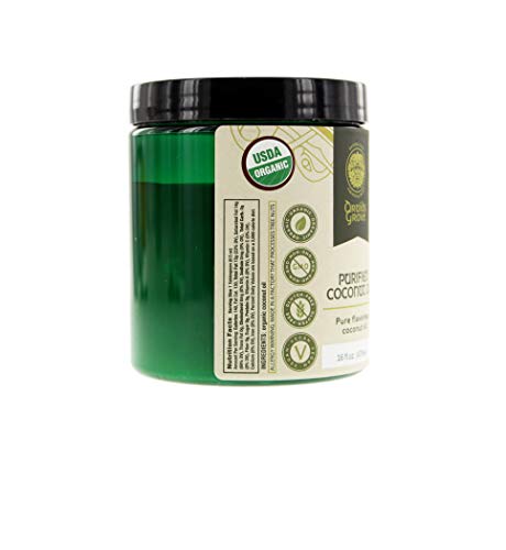Druids Grove Purified ORGANIC Coconut Oil Vegan ⊘ Non-GMO Gluten-Free - 16 fl.oz.