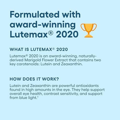 Physician's Choice Eye Health - Lutein, Zeaxanthin & Bilberry Extract - Supports Eye Strain, Dry Eyes