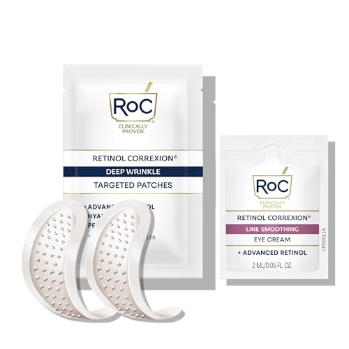 RoC Retinol Correxion Wrinkle Filler for Deep Wrinkles with Hyaluronic Acid | 1oz retinol serum for face, skin care for women and men, visibly reduce fine lines, clinically proven, packaging may vary