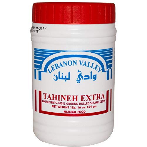 Lebanon Valley Tahineh Extra 100% Ground Hulled Sesame Seed Tahina Tahini, 16.0 Ounce