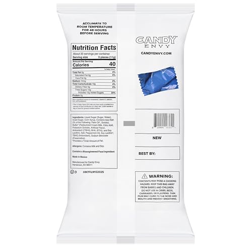 Candy Envy - Blue Wrapped Buttermints - 13 oz. Bag - 100 Individually Wrapped Candy Mints