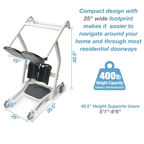 Lumex LF1600 Stand Assist, Sit to Stand Patient Lift for Elderly Seniors, Chair Transfer & Standing Support Aid