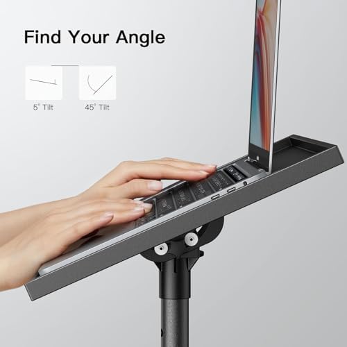 AMADA Projector Stand, Laptop Stand with Adjustable Height 22 to 36 inch, Heavy Duty Projector Mount as DJ Racks, Portable Projector Tripod Stand