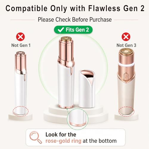 Replacement Heads for Finishing Touch Flawless Generation 2 Facial Hair Remover, 2 Count