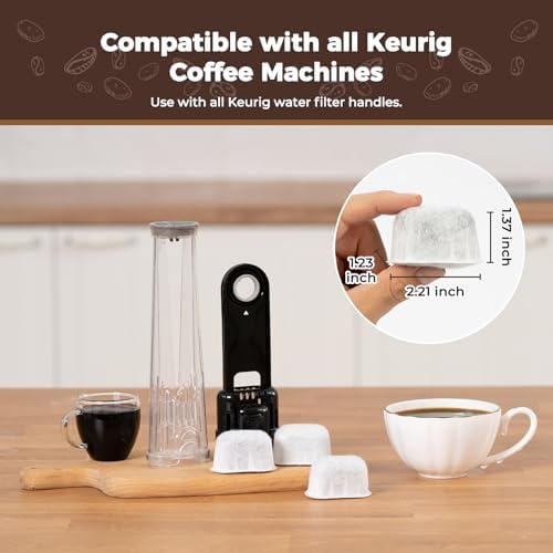 Premium 12-Pack Replacement Charcoal Water Filters for Keurig Coffee Machine | Fits K-Supreme, K-Slim, K-Express, K-Classic, K-Duo, K-Elite, K-Select