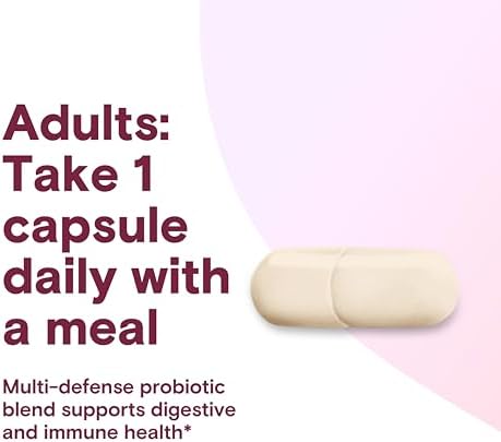 Phillips' Colon Health Daily Probiotic Capsules, 4-in-1 Symptom Defense to Help Defend Against Occasional Gas, Bloating, Constipation, and Diarrhea, Daily Supplement, 90 Count