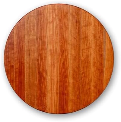 John Boos R-Board Series Round Wooden Maple Cutting Board 18”x18” – 1.5” Thick, 14-lb Reversible Butcher Block with Edge-Grain – Made in the USA