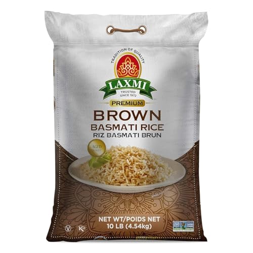 Laxmi All-Natural Brown Basmati Rice, 10 Pound Bag