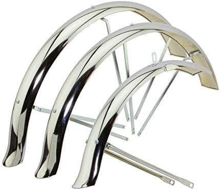 Alta Bicycle Chrome Flared Standard Trike Conversion Kit Fender Set, Multiple Sizes (26")