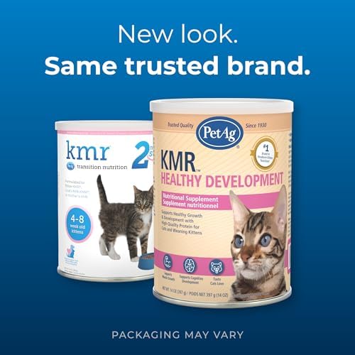 PetAg KMR Healthy Development - 14 oz, Pack of 2 - Great Tasting Nutritional Supplement for Cats and Weaning Kittens