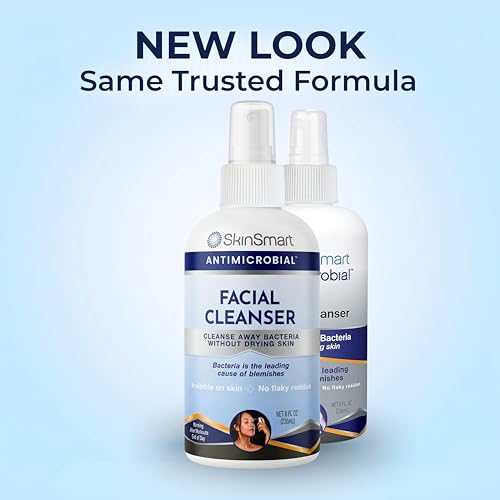 SkinSmart Antimicrobial Facial Cleanser for Breakouts and Blemishes, 8 oz