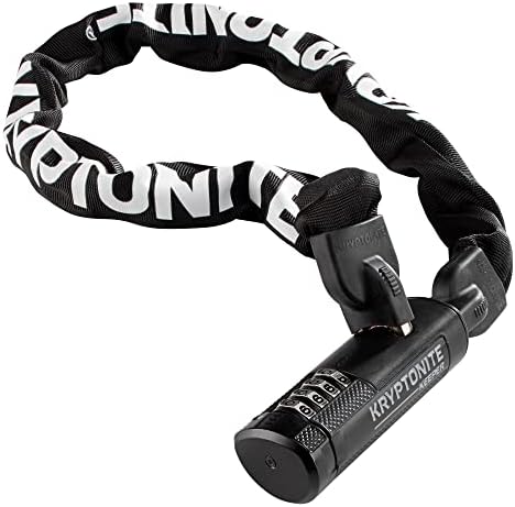 Kryptonite Keeper 790 Combo Bike Chain Lock, 3 Feet Long Heavy Duty Anti-Theft Sold Secure Gold Bicycle Chain Lock