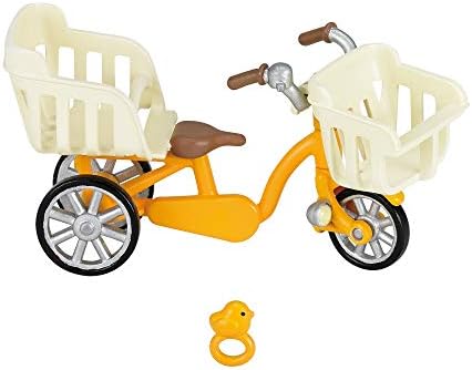 Sylvanian Families furniture three people riding bicycle