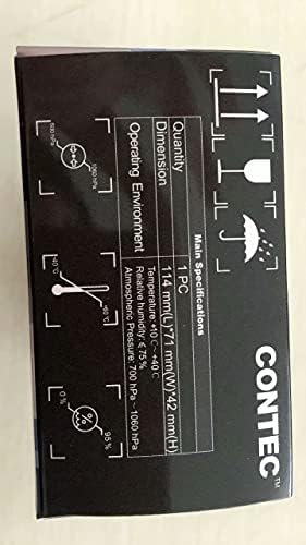 CONTEC CMS50M Fingertip Pulse Oximeter Blood Oxygen Saturation Monitor with Lanyard Blue White Color