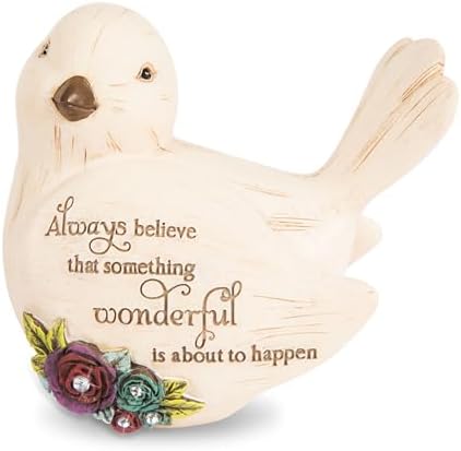 Pavilion Gift Company - Simple Spirits 41104 Decorative Bird Friend Make Life Beautiful Bird Figurine 3.5"