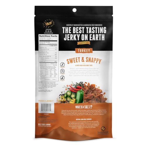 Perky Jerky Original Turkey Jerky, 14oz - Low Sodium - 10g Protein per Serving - Low Fat - 100% U.S. Sourced - Handcrafted, Tender Texture and Bold Flavor