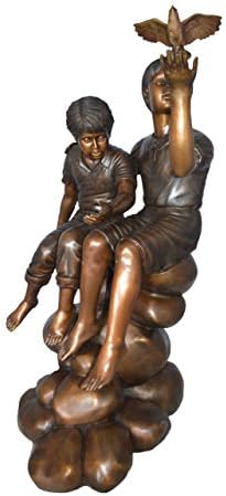 Nifao Children Rock, Kids Outdoor Medium Bronze Statue, 36"L x 30"W x 44"H