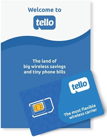 Tello Mobile - US Prepaid SIM Card (3 in 1) | Bring Your Own Phone Kit | Phone Plans Starting at $5/mo up to $25/mo | Nation-Wide 4G LTE/5G Coverage