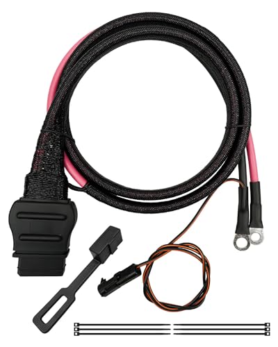 2 Pin Battery Cable Wire Harness Fit for Western Fisher 63411, Truck Side | Compatible with Straight Blade Snow Plow before 2011
