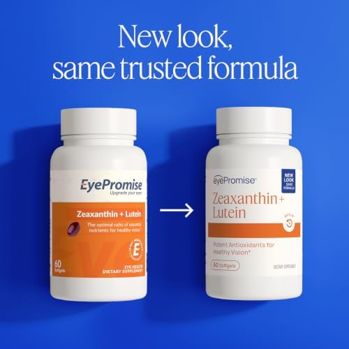 EyePromise Zeaxanthin + Lutein Eye Health Supplements, 60 Softgels | Lutein and Zeaxanthin Supplements to Enhance and Support Healthy Vision, 30-Day Supply (Packaging May Vary)
