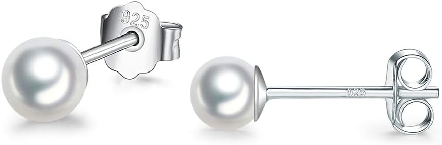 Dlihc 6 Pairs Sterling Silver Hoop and Stud Earrings Set for Women Men