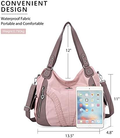 Purses and Handbags Women Fashion Tote Bag Shoulder Bags Top Handle Satchel Purses Washed Synthetic Leather Handbag