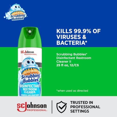 SC Johnson Professional Scrubbing Bubbles Bathroom Disinfectant, 12 Pack
