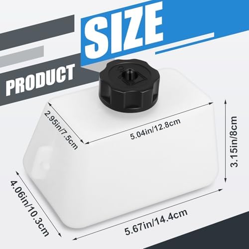 Podoy Mini Bike Gas Tank for 2 Stroke 43cc 45cc 47cc 49cc Quad ATV | 1L Capacity ABS Plastic Tank with Cap