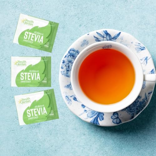 Health Garden Stevia Packets, 100 Count, Zero Calorie Sugar Substitute | Keto Certified, Diabetic-Friendly, Non-GMO