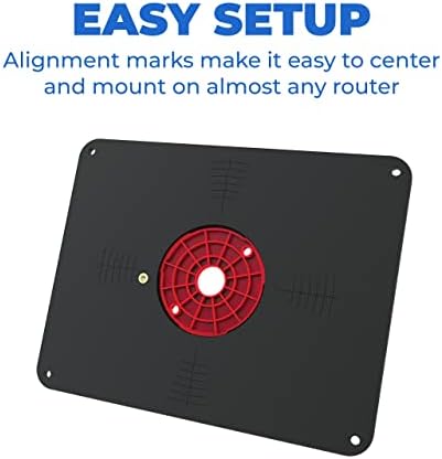 Kreg Precision Router Table Insert Plate - Predrilled for Porter Cable 690 890 and Bosch 1617 Routers - Level-Loc Rings - PRS4036