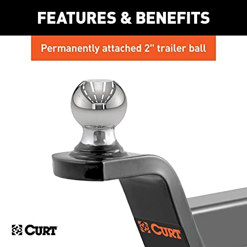 Curt 45155 2" Fusion Ball Mount with 2" Welded Ball