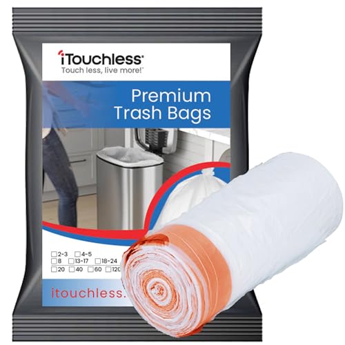 iTouchless 13 Gallon Touchless Sensor Garbage Can, Stainless Steel, Round Sensor Automatic Trash Can for Kitchen and Office