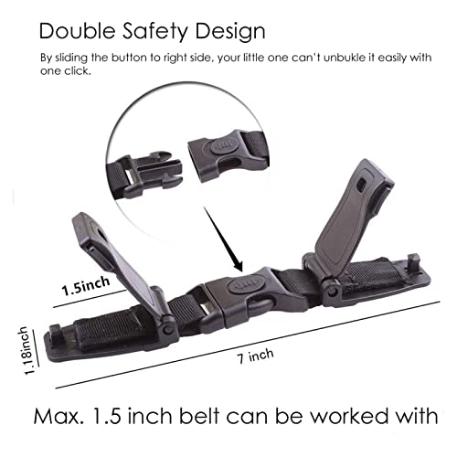 G Ganen Universal Child Chest Harness Clip Anti-Slip Baby Chest Clip Guard Compatible with Seats, Strollers, High Chairs, schoolbags