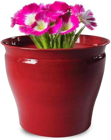 Headwind Glazed Ironstone Avery Collection Decorative Plant Pot – 6" Midnight Sapphire Glazed Decorative Pot – Lightweight & Durable Flower Pots